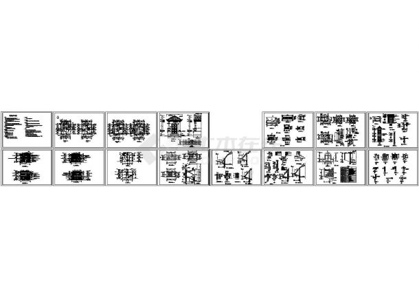 330平米欧式风格三层别墅建筑图纸（含设计说明）-图一
