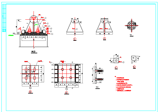 某网架支座节点构造CAD详图