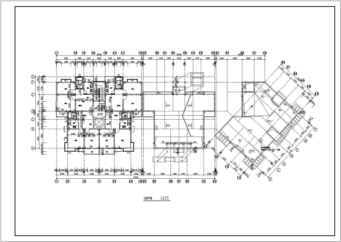 5602平米多层住宅建筑设计施工图
