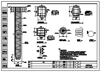某地铁附属结构深基坑围护桩及内支撑配筋设计cad图_深基坑围护桩及内支撑设计_图1