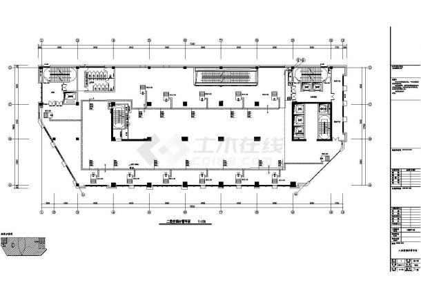 江苏省苏州市工业园区某商业办公楼中央空调系统设计施工CAD图纸-图二