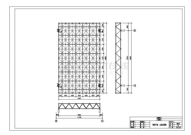 某平板网架收费站结构施工图-图二