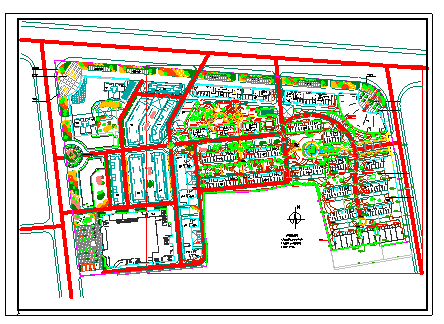 某地商业中心景观绿化规划总平面CAD图-图一