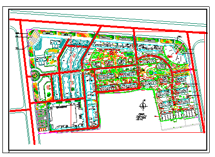 某地商业中心景观绿化规划总平面CAD图