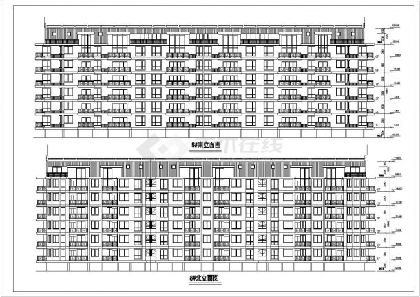 某多层住宅楼全套建筑设计CAD图-图二