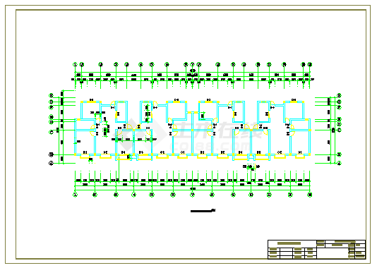 【5层】5200平米砖混住宅毕业设计cad图（(含计算书、施工组织设计，建筑结构设计图）-图一