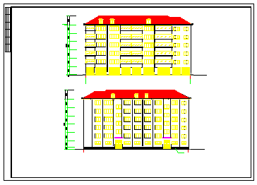 2000~3000平五5层住宅楼全套设计cad图 （含计算书，建筑图，结构图）-图一