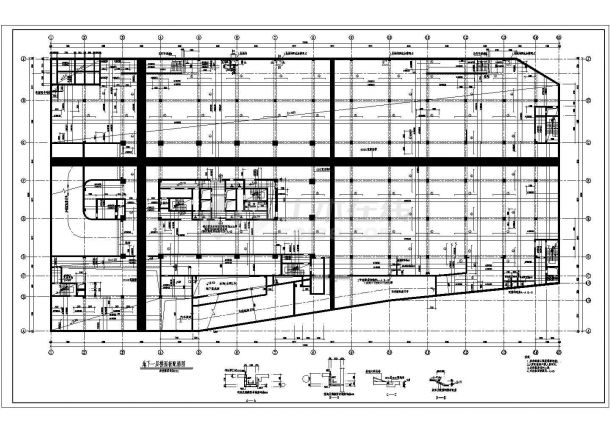 基础及地下室结构施工cad图，共二十一张-图一