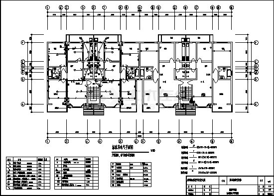 泰州某多层住宅楼电气系统设计施工cad图纸-图二
