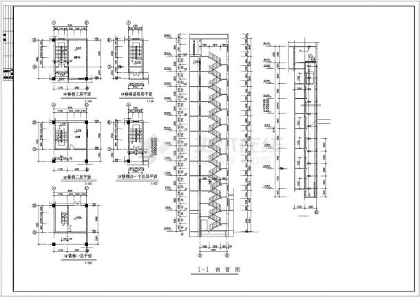 板式小高层建筑方案图（2-3层设计方案）-图一