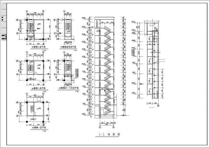 板式小高层建筑方案图（2-3层设计方案）_图1
