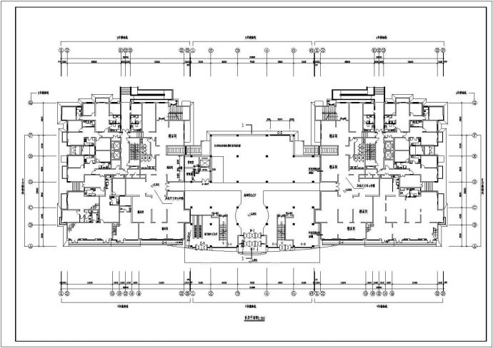 高档多层商住楼CAD中标布置详图_图1