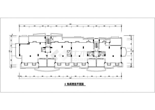 杭州市丽福花园小区8层框架住宅楼建筑设计CAD图纸（含半地下室和阁楼）-图一