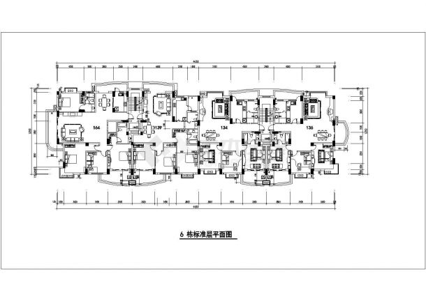 杭州市丽福花园小区8层框架住宅楼建筑设计CAD图纸（含半地下室和阁楼）-图二