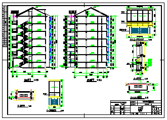3470平米六层砖混住宅cad图（计算书、答辩PPT、建筑、结构图）-图一