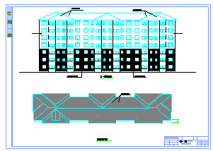 7层房地产公司住宅楼全套设计cad图（4000平，含任务书，开题报告，计算书，建筑图，结构图）-图一
