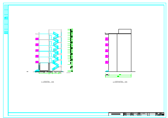 【7层】商住楼全套设计cad图(4436平，含计算书、建筑图，结构图)