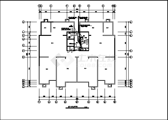 某小区17层住宅电气系统设计全套施工cad图纸-图一