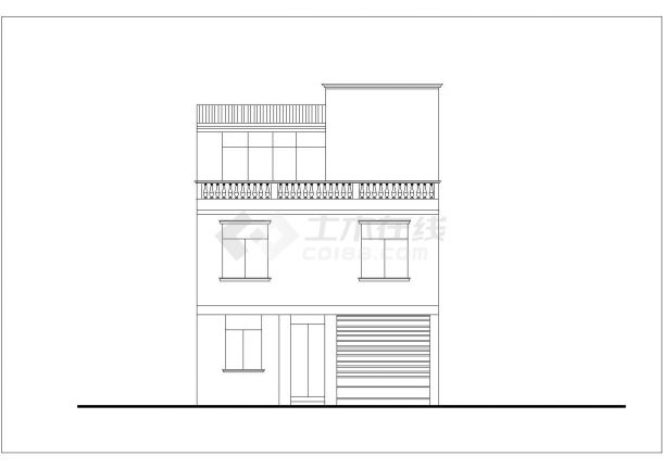 杭州市春申花园小区3层框架结构民居别墅楼建筑+结构设计CAD图纸-图一
