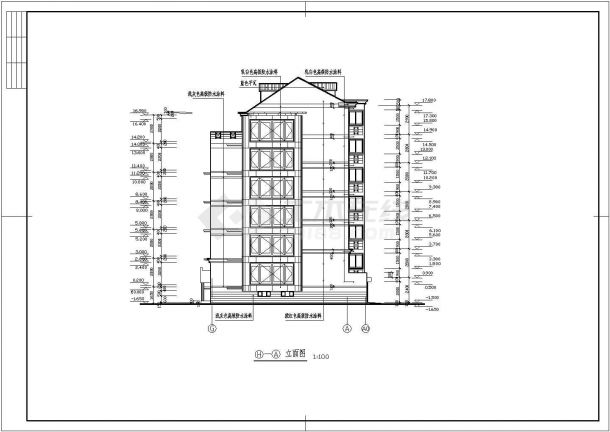 高层住宅建筑设计方案CAD图-图一