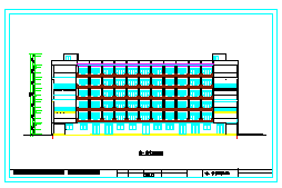 5620平米六层框架宿舍楼cad图纸（计算书、建筑、结构图）_图1