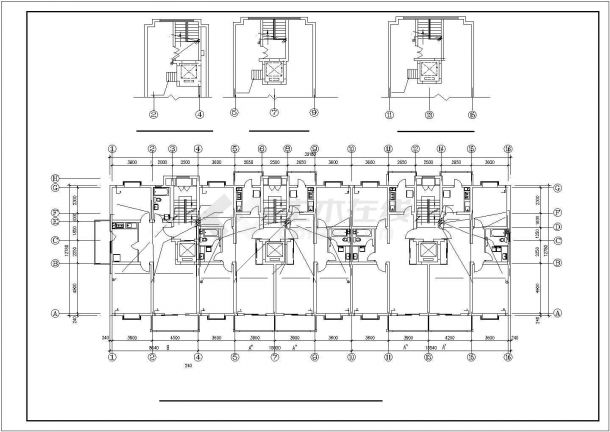 泰安市新宸国际小区6层住宅楼全套电气系统设计CAD图纸-图二