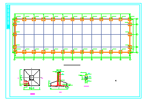 21x72m单层门式轻钢结构1512平米厂房结施cad全图-图二