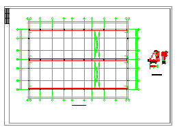 2x15m跨单层轻型钢结构门式刚架结构带吊车厂房结施cad设计图-图二