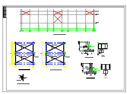 2x15m跨单层轻型钢结构门式刚架结构带吊车厂房结施cad设计图