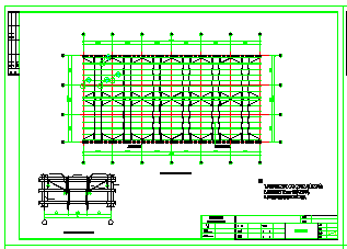 46.8x22.8m 单层屋盖钢结构cad设计施工图纸-图二