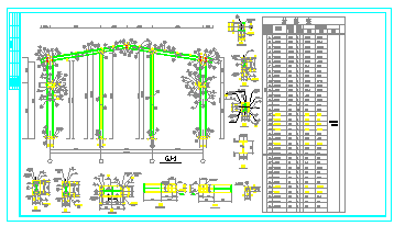 54x18m 钢结构15吨吊车厂房结构cad施工图纸-图二