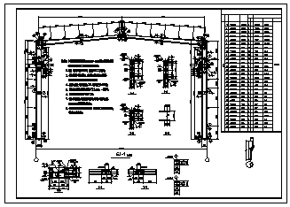 60x18m 单层钢架结构厂房cad设计结施图_图1