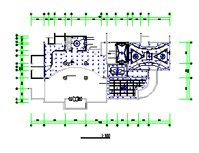  二层西餐厅装修设计CAD图-图一