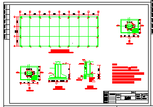 972平米单层钢结构小厂房cad设计结施图-图二