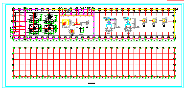 168x30m 30m跨厂房轻钢结构cad设计施工图-图一