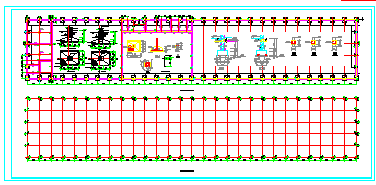 168x30m 30m跨厂房轻钢结构cad设计施工图_图1