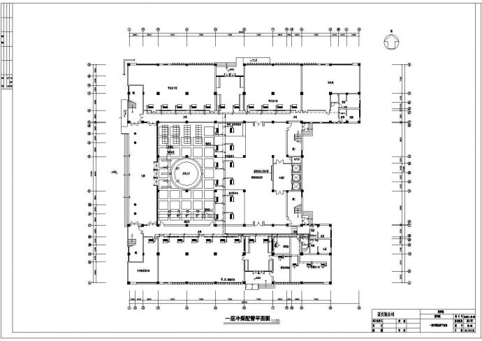 某学校图书馆的地多联机中央空调全套施工设计cad图_图1