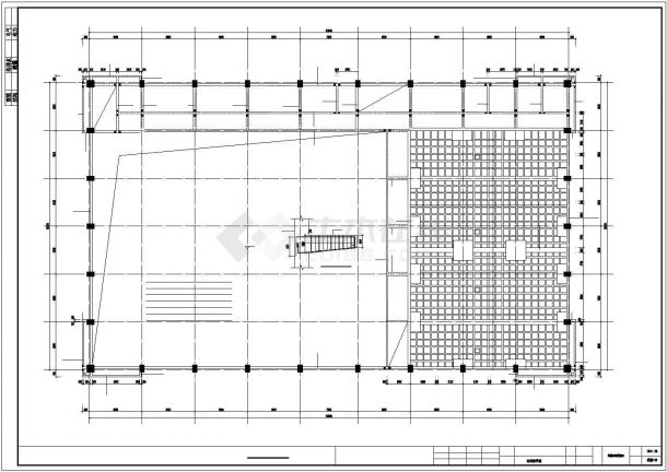 [黑龙江]二层框架结构体育教学楼结构施工图（正交正放双层网架屋面）-图二