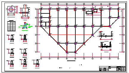 [南京]局部4层框架农贸市场结构cad设计施工图_图1