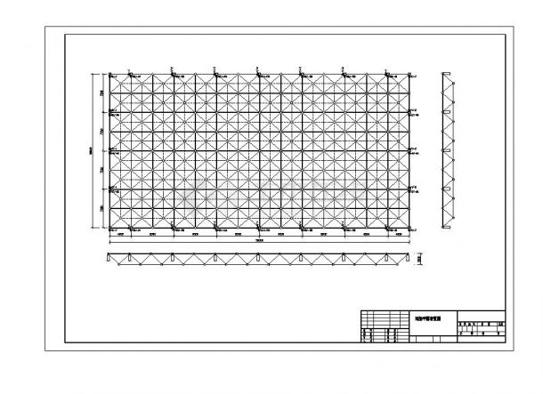 某城市游泳馆网架结构设计图CAD规划详图-图一