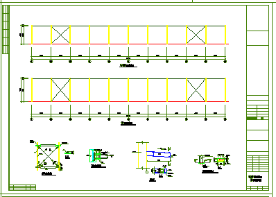 某30米轻钢结构农贸市场结构cad设计图纸-图二