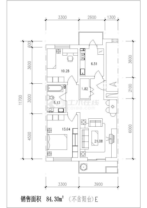 聊城市兴欣花苑小区经典实用的平面户型设计CAD图纸（共14张）-图二