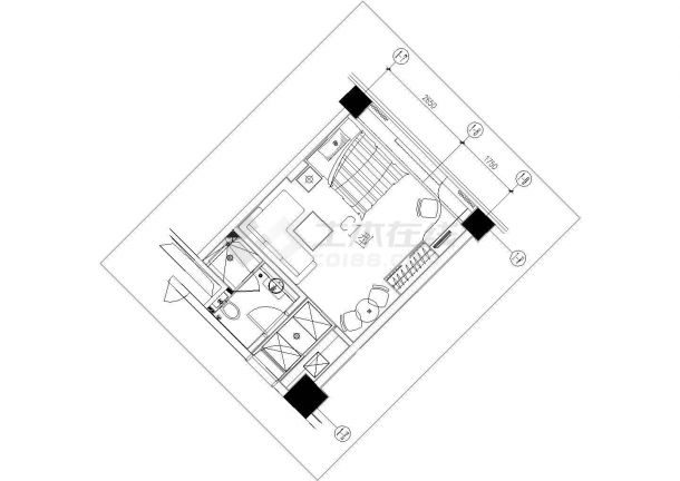 邱德光－上海礼顿国际公寓B1 C1 F1 G1型样板间室内装修设计cad施工图-图一