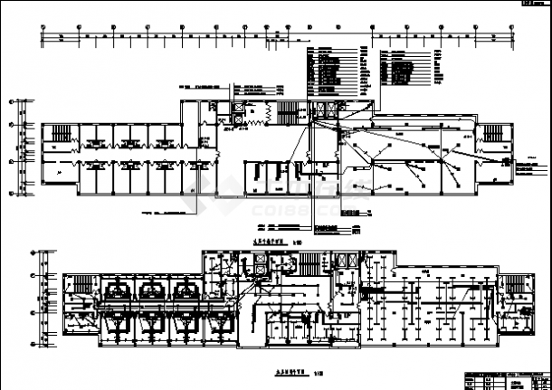 淮北某医院十一层综合楼电气系统设计施工cad图纸-图二