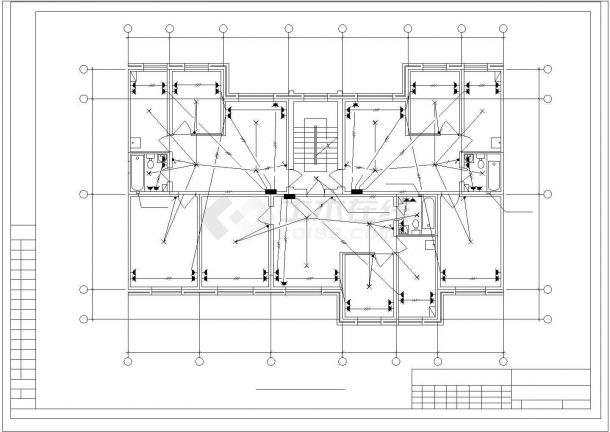 某市六层住宅楼电气规划CAD图-图二