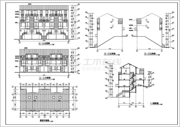 三层独栋住宅建筑CAD平面布置参考图-图二