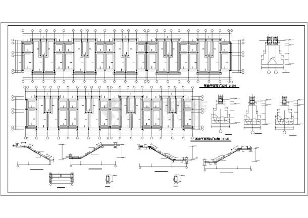 9000平米五层砖混结构民居住宅楼全套建筑结构设计CAD图纸（含水电图）-图一