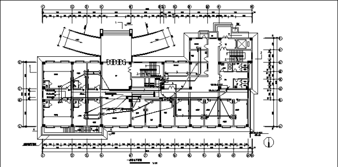 凤翔县中医医院电气弱电系统设计施工cad图纸_图1