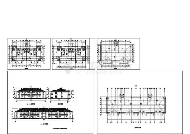 夏威夷酒店式公寓建住宅楼设计建筑施工图，共五张-图一