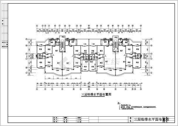 【浙江】 4+1跃层住宅楼给排水acd施工图-图一